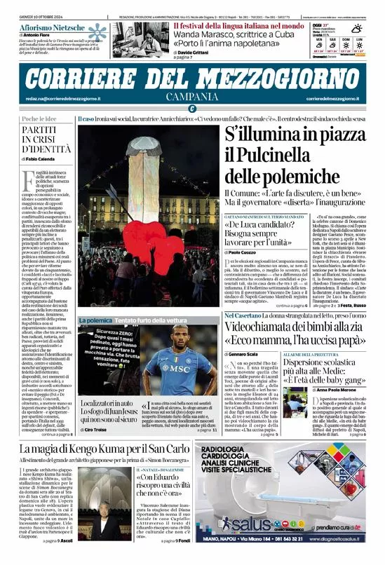 Prima-pagina-corriere del mezzogiorno-del-2024-10-10